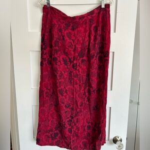 Kaliyana Artwear pull on pink and red long skirt. Size small